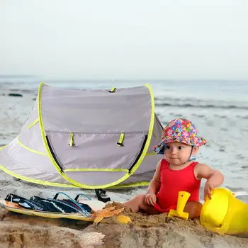 Plac plażowa, namiot UV ochrona przeciwsłoneczna składana moskitiera dzieci zewnętrzne кемпинговые namioty osłona przeciwsłoneczna plażowa zabawka przenośny namiot
