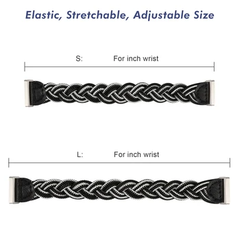 Pleciona elastyczna Sportowy pasek do Fitbit Versa 3 Solo Loop Nylon Band regulowana bransoletka rozciągliwy bransoletka dla Fitbit Versa3
