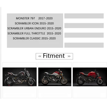 Podwójne wyjście dla Ducati Scrambler 800 821-2020 Мотоциклетная rura wydechowa 49 mm średnia rura Slip On 51 mm tłumik Escape DB Killer