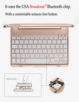 Podświetlenie klawiatura Bezprzewodowa Bluetooth etui dla iPad 10,2 cala 2020 2019 Tablet stop aluminium podstawa Fundas+rysik