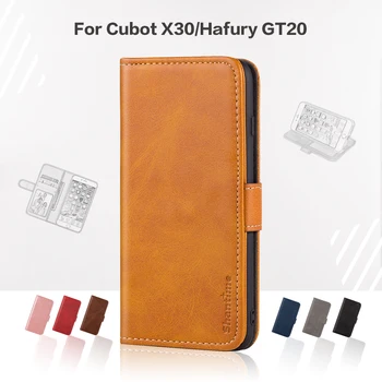 Pokrywa na zawiasach do Cubot X30 Business Case skórzana luksus z magnetycznym portfel etui do telefonu Hafury GT20
