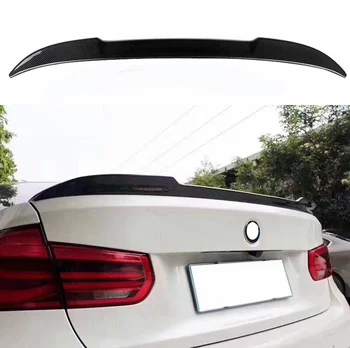 Prawdziwy włókna węglowego bagażnika samochodu spoiler błotnik do BMW F30 3 series sedan i F80 M3 2013-2018 CS styl tylnego skrzydła spoiler Warga