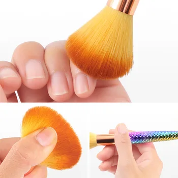 Profesjonalna Kolumna kurzu lakier do paznokci do manicure szczotka gradient kolorów fishtail makijaż szczotki 3D design manicure zestaw narzędzi DIY