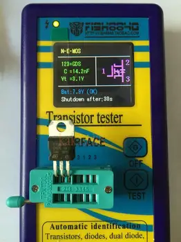 Przenośny nowy component tester tranzystor dioda pojemność ESR metr Mosfet NPN MPN Mos indukcyjność