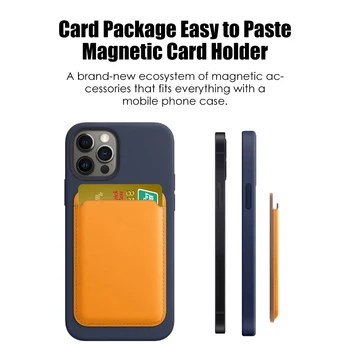 Przezroczysty magnetyczny pokrowiec + torebka torba na ramię dla kart 2 w 1 do iPhone ' a 12 Pro Max/12 Mini Clear Cases Magnet Protection CARD Holder torby