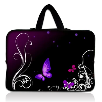Purple Butterfly Laptop Bag For Women Portable Tablet Sleeve Case 13 13.3 inch Computer Bag Notebook Protector torby #