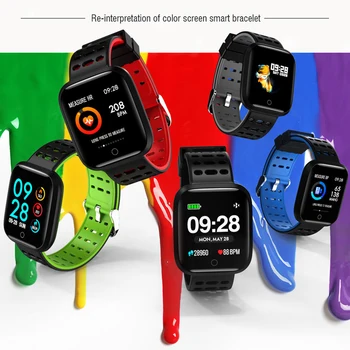 Q8 Smart Watch IP67 wodoodporny Mężczyźni Kobiety Smart Band aktywność tracker ciśnienie krwi monitor rytmu serca bransoletka Fitness