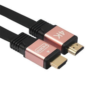 REXLIS pozłacany kabel płaski HDMI HDMI 2.0 (4K x 2K) Szybka obsługa Ethernet wideo 4K 2160p HD 1080p 3D 1m 1.8 m 3m 5m 10m