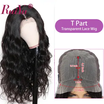 RUIYU Body Wave przezroczyste koronkowe peruki peruka ludzki włos peruki ludzkich włosów brazylijski włosy Remy Pre Pluck With Baby Hair