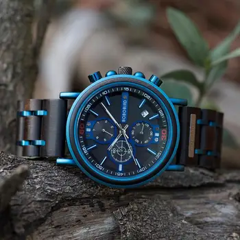 Relogio masculino BOBO BIRD indywidualne kwarcowy męskie zegarki luksusowy zegarek wielofunkcyjne drewniane męskie zegarek spersonalizowane