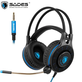 SADES SA936 gier słuchawki stereo plac zestaw słuchawkowy 3,5 mm mikrofon do Xbox One, PS4, PC laptop