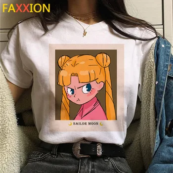 Sailor Moon t-shirt femme graphic tees women harajuku 2020 tumblr print t shirt couple clothes