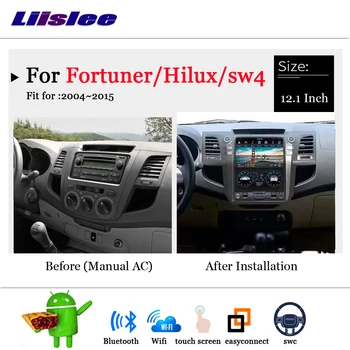 Samochodowy Android odtwarzacz multimedialny Toyota Fortuner Hilux 2004~radio przewodnik wideo AC Tesla pionowy ekran nawigacji gps
