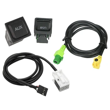 Samochodowy USB AUX przełącznik kabel USB, adapter audio RCD510 RNS315 do - Passat B6 B7 Golf 5 Golf MK5 6 Jetta MK6 5 MK5 CC