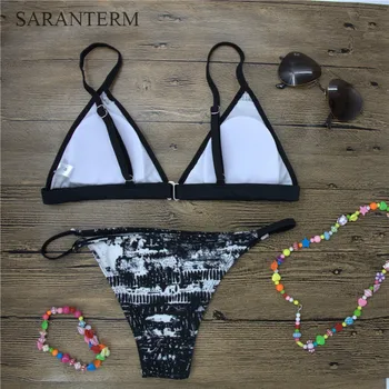Saranterm Sexsy bikini strój kąpielowy damski Bikini seks plaża bikini kostium kąpielowy brazylijski strój kąpielowy kostium Kobiety push-up