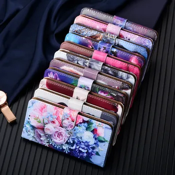 Skórzany flip wallet etui na Samsung Galaxy S3 S4 S5 S6 S7 Edge S8 S9 S10 Plus S20 Ultra FE Plus Note 3 4 5 8 9 etui do telefonu