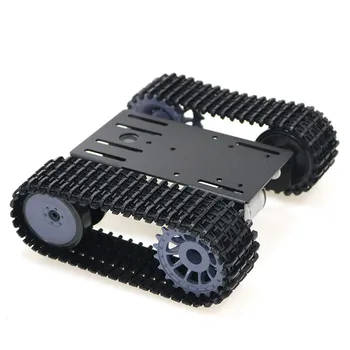 Smart Tank Car Chassis robot robot robot-platforma z podwójnym silnikiem prądu stałego 12VMotor dla Arduino T101-plastikowe koło