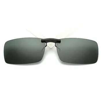 Spolaryzowane klipsy bez oprawki okulary mężczyźni na nosie jazdy noktowizyjne okulary przeciwsłoneczne, modne okulary, klapki krótkowzroczność na męskich okularach