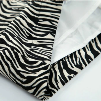 Spódnice damskie Zebra w paski drukowane mini-slim spódnica zamek Sexy moda Wysoka Talia meble wszystko-Mecz koreański styl retro panie