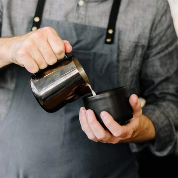 Stal nierdzewna Espresso łaźni dzbanek Kawy spienianie mleka dzbanek do spieniania mleka przystawkę do spieniania dzban сливочник filiżanka do latte art
