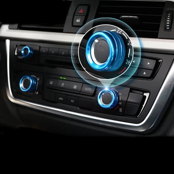 Stylizacja samochodu pokrętła klimatyzacji audio koło wykończenie akcesoria do BMW 1 2 3 4 5 7 serii X1 X3 X4 X5 X6 F30 F10 F15 F16 F20