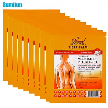 Sumifun 20Pcs/10Bags Red Tiger Balm Neck Back Body Pain Relaxation stawy znieczulający patch D2272