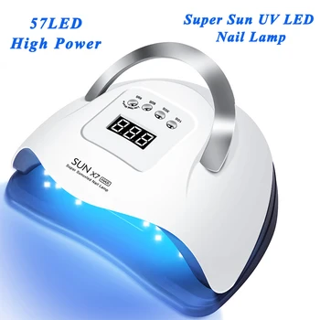 Sun X7 Max UV LED Nail Lamp suszarka do paznokci z 57 szt. diod led маникюрная maszyna żel suszenie lampy do szybkiego utwardzania wszystkich paznokci żel lakier