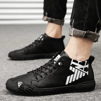 Superstar Trend Letter Print casual biała obuwie Męskie moda na wysokie buty do biegania dla mężczyzn mikrofibra miękkie wygodne, płaskie buty mężczyźni