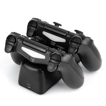 Szybkie ładowanie PS4 Dock Dual Controllers Charger Charging Station Gamepad Stand Holder Base dla SONY PlayStation 4 PS4/Pro/Slim