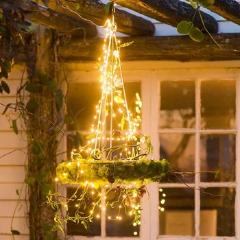 Słoneczna drut miedziany Dekoracyjne led smyczki światła garland wspaniałe światła do wewnątrz światła świąteczne dekoracje dla domu świątecznego oświetlenia