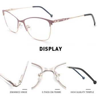 TANGOWO metalowe damskie oprawki okularowe optyczna рецептурная oprawa dla punktów przezroczyste soczewki okulary różowe okulary ramka 2020 nowy projekt