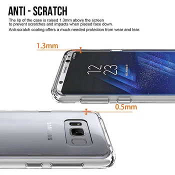 TOIKO Chiron Clear Case dla Samsung Galaxy S8 Plus odporna na wstrząsy przezroczysty telefon akcesoria pokrywa ochronna hybrydowy PC TPU Shell