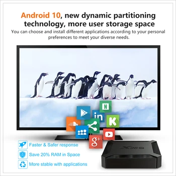 TV Box Android 10 X96Q Allwinner H313 Quad Core 4K 2.4 G WiFi 1GB 8GB 2GB 16GB H. 265 Smart Media Player PK X96 Mini Set Top Box