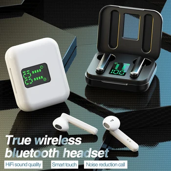 TWS Bezprzewodowe słuchawki Bluetooth sterowanie dotykowe wyświetlacz led plac słuchawki sportowe, słuchawki wodoodporne słuchawki stereo