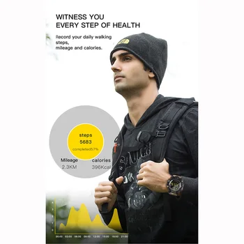 TimeOwner Smart Watch Men Notification Remote Control krokomierz zegarek sportowy wodoodporny męski zegarek stoper wyzwanie przypomnienie SMS