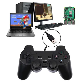 USB przewodowy kontroler gier dla KOMPUTERÓW Raspberry Pi Gamepad Remote, Dual Vibration Joystick Gamepad Steam / Akustyka / RetroPie