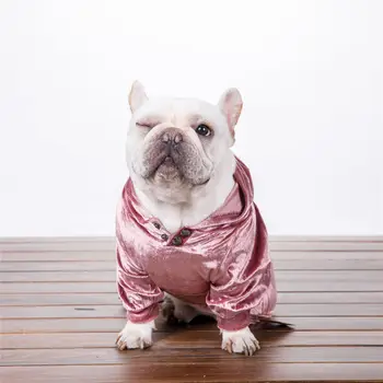 Ubrania dla psów domowych moda aksamitna pies bluza ubrania dla psów, ubranka dla zwierząt, kot odzież dla małych średnich psów buldog francuski strój