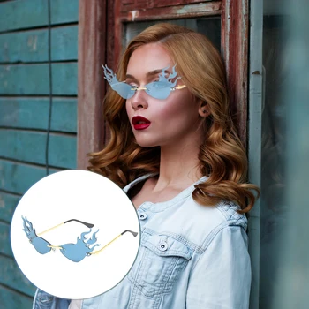 Unisex Retro Okulary Moda Kocie Oczy Płomień Bez Oprawy Uliczne Punkty Podróży Lekkie Wygodne Elementy