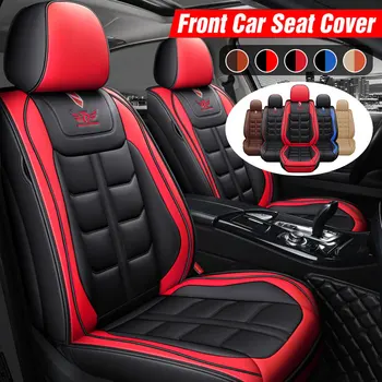 Universial Front Automobile Car Seat Cover Protector Car Covers PU Leather Full Set Protect Non-slip for Most Auto Car