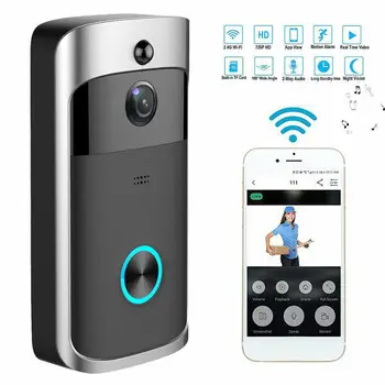 V5 dzwonek do drzwi Smart IP WIFI wideodomofon BEZPRZEWODOWY dostęp do INTERNETU drzwi telefon dzwon aparat do mieszkań IR-sygnalizacja bezprzewodowa kamera bezpieczeństwa
