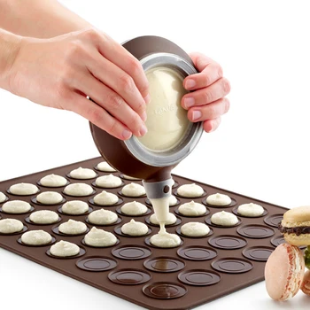 Vacclo okrągły 30 otworów Macarons silikonowa mata deser DIY wypieki термостойкое ciasteczka ciasto makaron maty do pieczenia piekarnia akcesoria