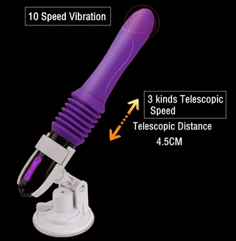 W Górę I W Dół Ruch Seks-Maszyna Kobieta Dildo Wibrator Dorośli Zabawki Dla Kobiet Han-Free Automatyczny Penis Z Przyssawką