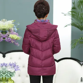 W średnim wieku i starszych kobiet kurtki bawełnianej płaszcz 2020 kurtka zimowa płaszcz w dół bawełniane, parki, kurtki babcia strój 5XL C148