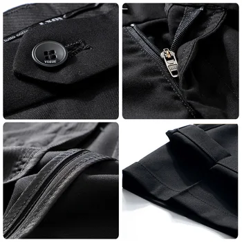WOLF ZONE Brand spodnie Męskie casual wysokiej jakości klasyczne modne męskie spodnie czarne biznesowych formalne długie Męskie spodnie