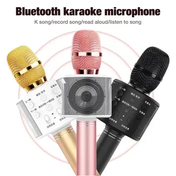 WS-858 bezprzewodowy Karaoke mikrofon Przenośny ręczny USB, mikrofon, profesjonalne Karaoke, mikrofon, Bluetooth Mic Stand Studio Recordin