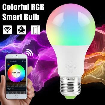 Wifi Smart Light Bulb Remote Control Wifi Light Switch Led Color Changing Light Bulb Work for IOS Android with Alexa Google Home