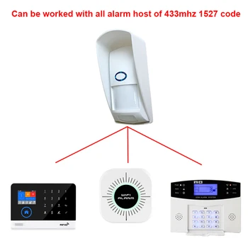 Wireles 20KG Pet odporny podwójny czujnik podczerwieni PIR do domowej alarm czujnik ruchu na podczerwień działa z całym panelem sygnalizacji 2szt