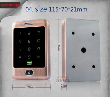Wodoodporny dotykowy metal RFID kontrola dostępu elektroniczny zamek elektryczny mechanizm otwierania bramy inteligentne klawiatura etui czytnik 125 khz ID karta
