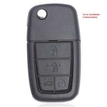 Wymiana KEYECU Flip Remote Key 5 Button 315MHz/ 433MHz CAN ID46 do Pontiac G8 2008-2009 FCCID OUC6000083