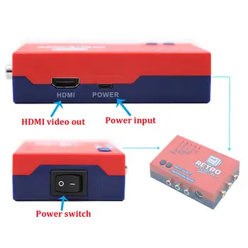 Wysokiej jakości 480p HDMI konwerter zero opóźnienie wideo audio adapter pudełko na RetroScaler2x PS2, N64 NES Saturn MD1 automat